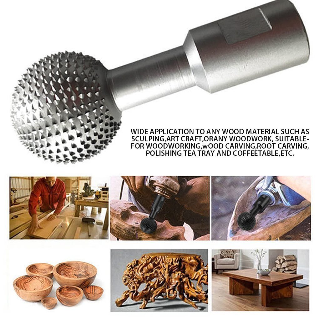 
                Ball Gouge Spherical Spindle Woodworking Carbon Steel Power Gri